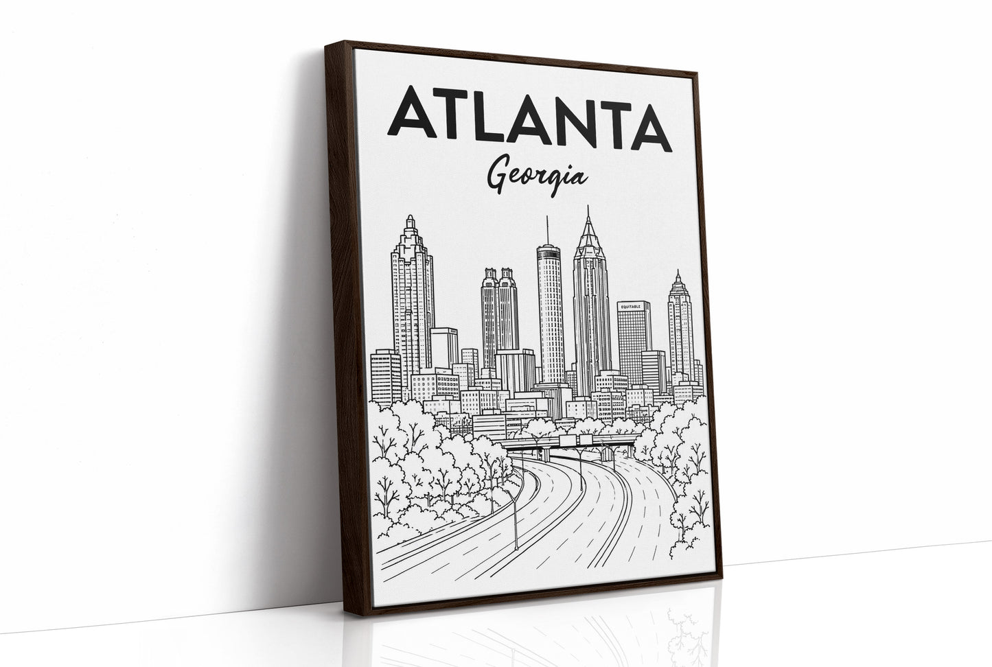 Atlanta, Highway Line Art