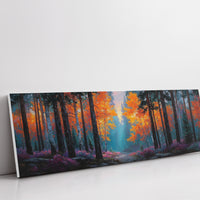 Firelight Through the Autumn Pines