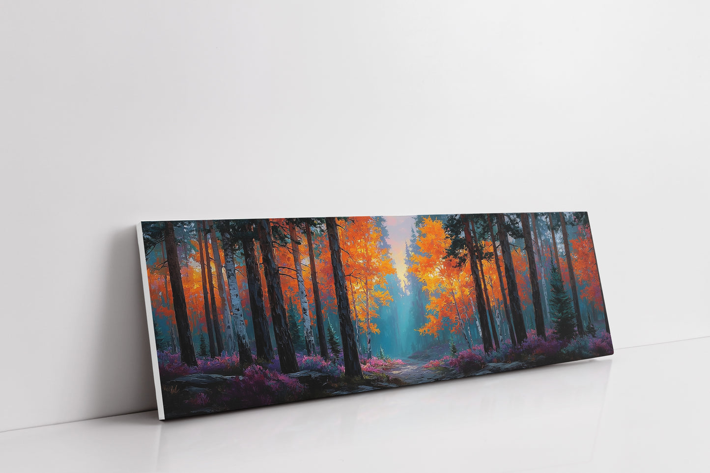 Firelight Through the Autumn Pines
