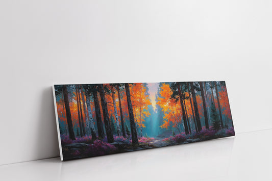 Firelight Through the Autumn Pines