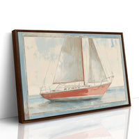 Crimson Sails On Tranquil Waters