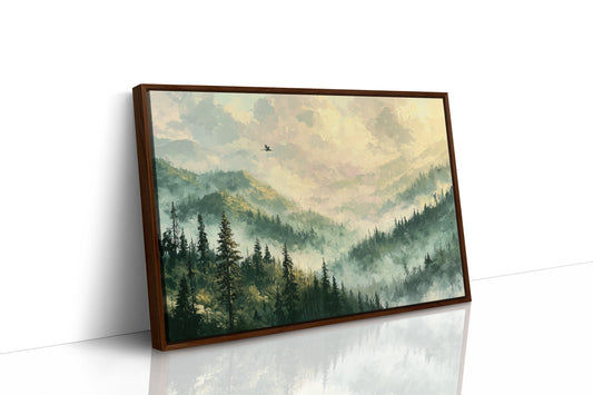 A Bird Above the Valley Mist