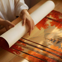 Maple Forest Guards Ancient Temple