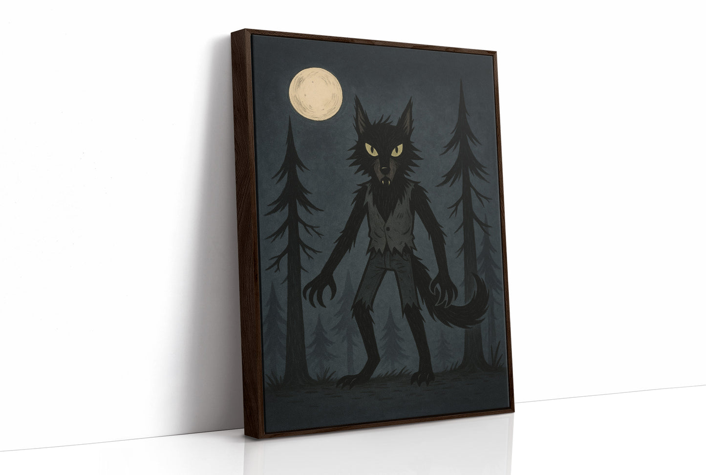 Moonlit Beast Of Pine Forest