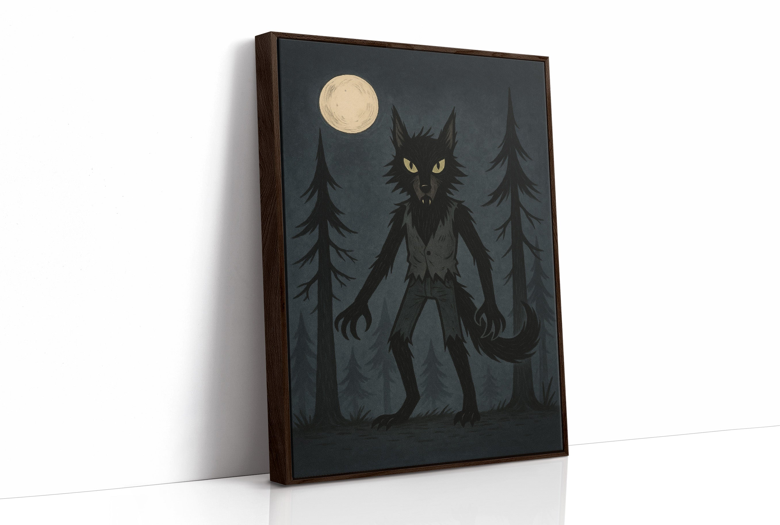 Moonlit Beast Of Pine Forest