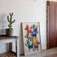 A Parade of Playful Poodles