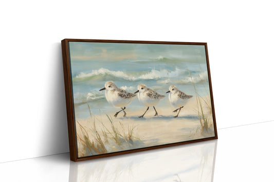 Sandpipers Dance Along Tidal Edge