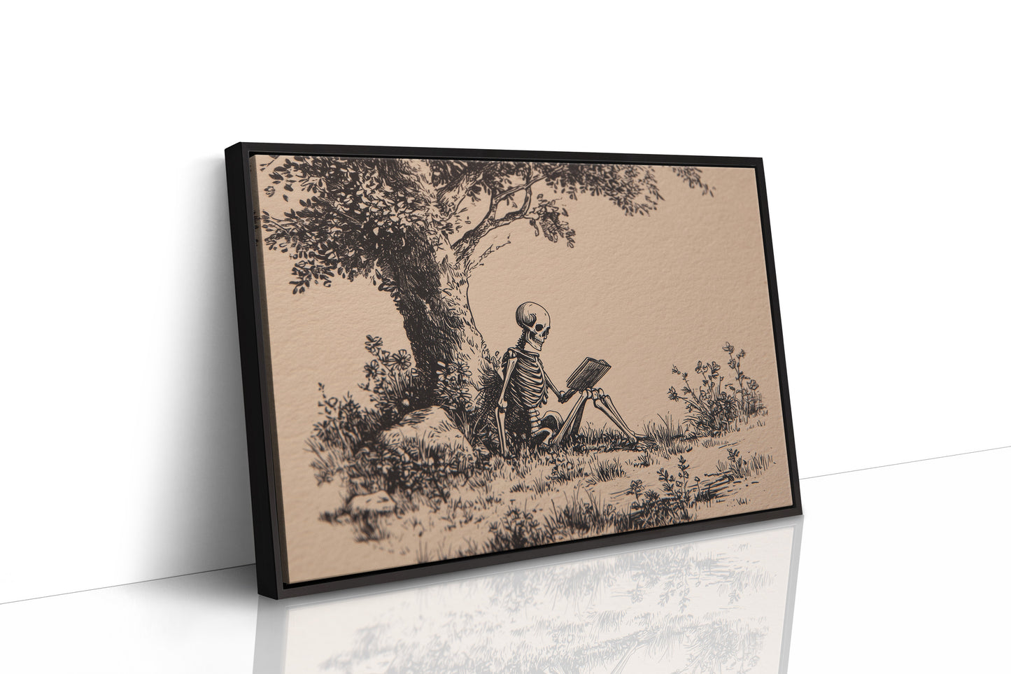 Eternal Reader Under Oak Boughs