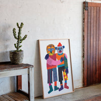 Embrace of Colorful Companionship