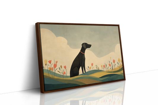 Watchful Guardian Among Wildflower Hills