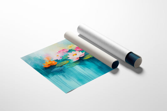 Lotus Dreams Float On Turquoise Waters