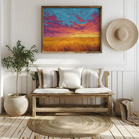 Prairie Fire Dances Through Wheat