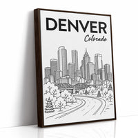 Denver, Winding Road Line Art