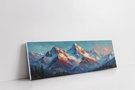 Crimson Light on Alpine Peaks