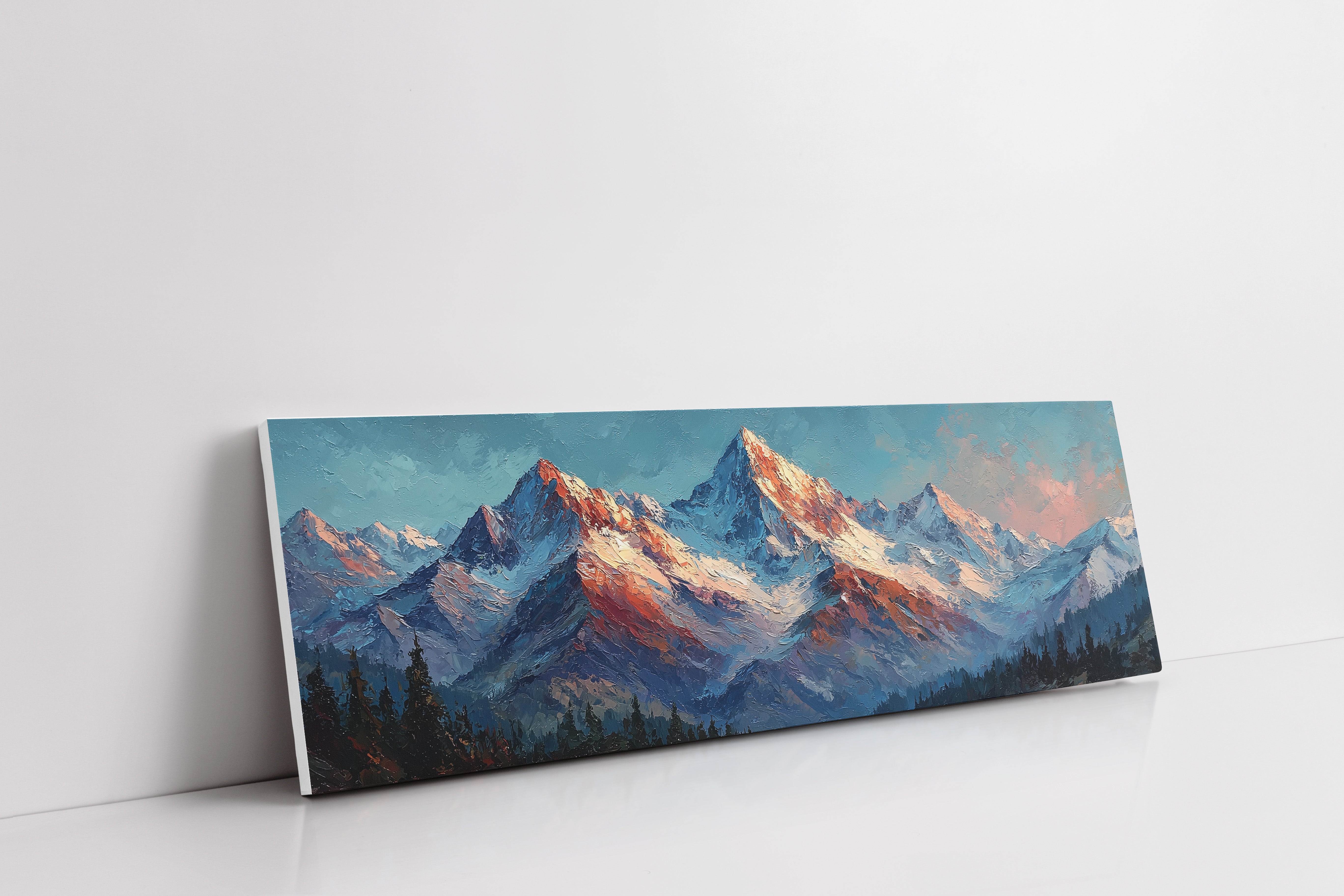 Crimson Light on Alpine Peaks