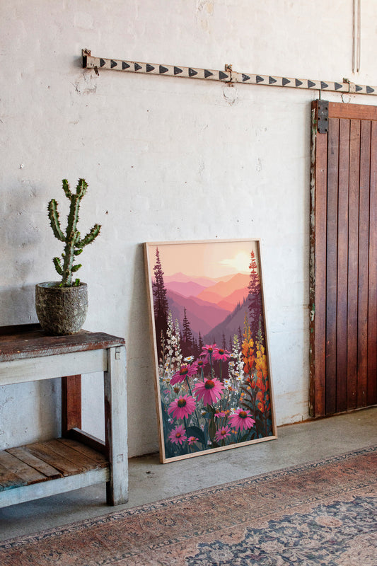 Sunset Serenade Over Wild Blooms