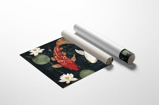 Koi Dance Among Lotus Dreams