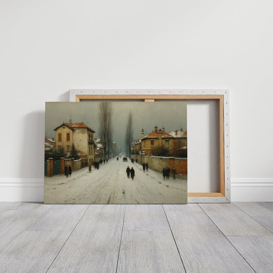Winter Streets Remember Old Europe