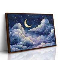 Crescent Moon Above the Clouds