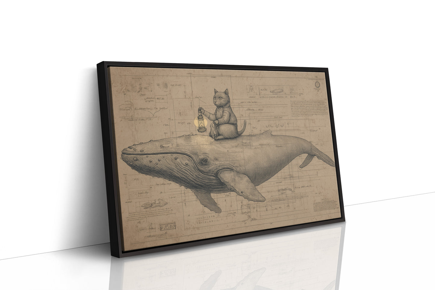 Cat Sailor Charts Ocean Dreams