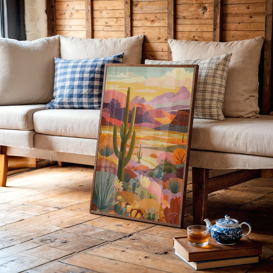 Saguaros Paint Their Evening Stories