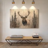 Noble Elk Among Winter Pines