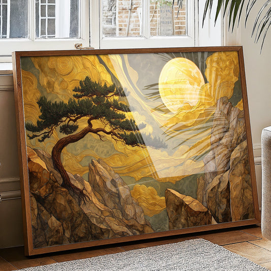 Pine Bends Toward Midnight's Gold