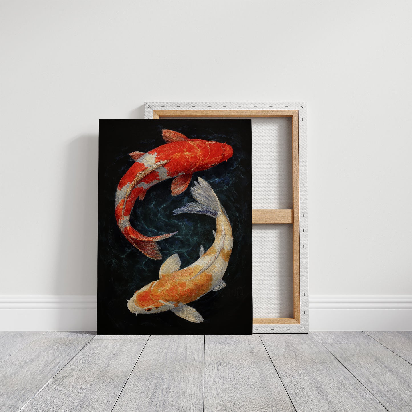Koi Circle In Midnight Waters
