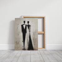 Monochrome Figures Dance Through Fog