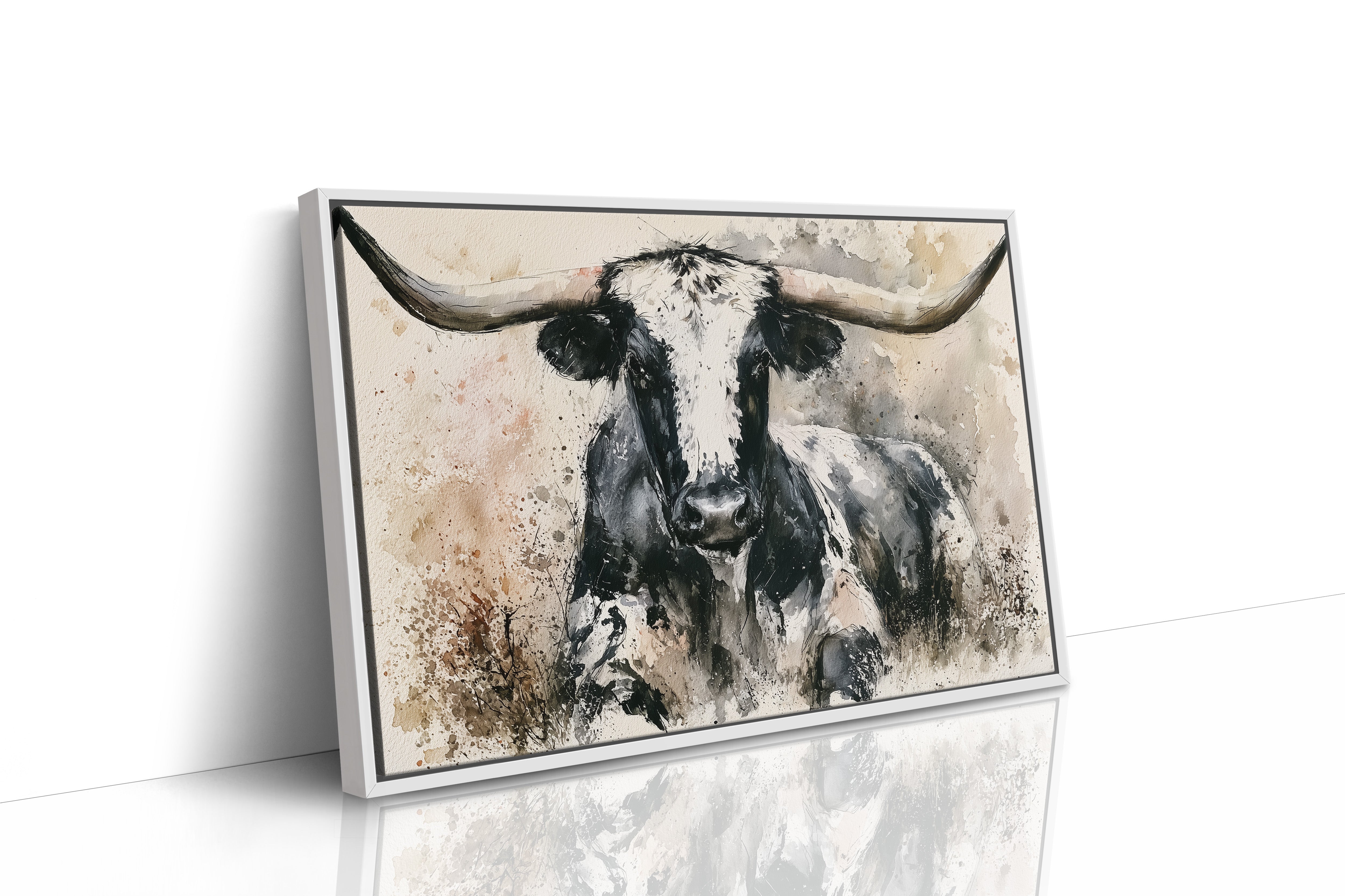 Longhorn in Black and White