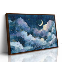Gold-Lined Clouds and Crescent Light