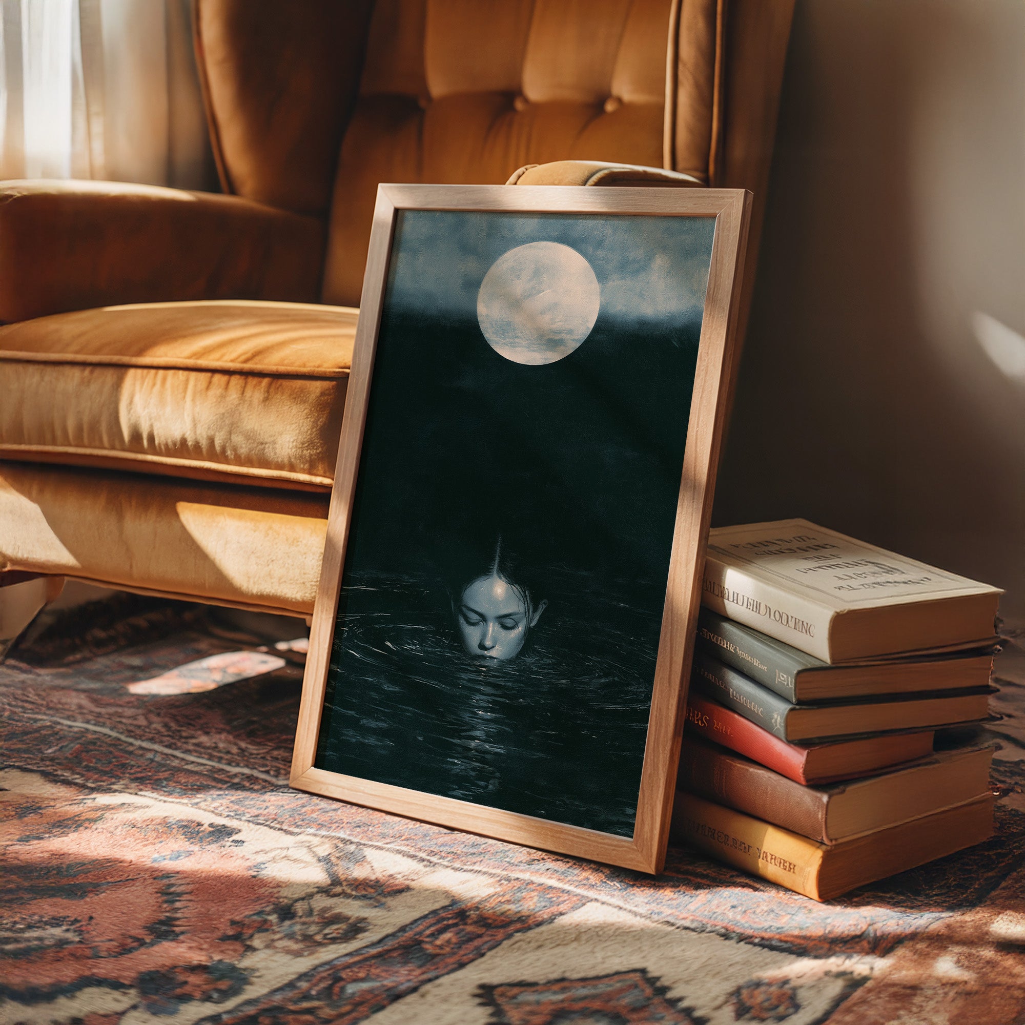 Surfacing Beneath a Pale Moon
