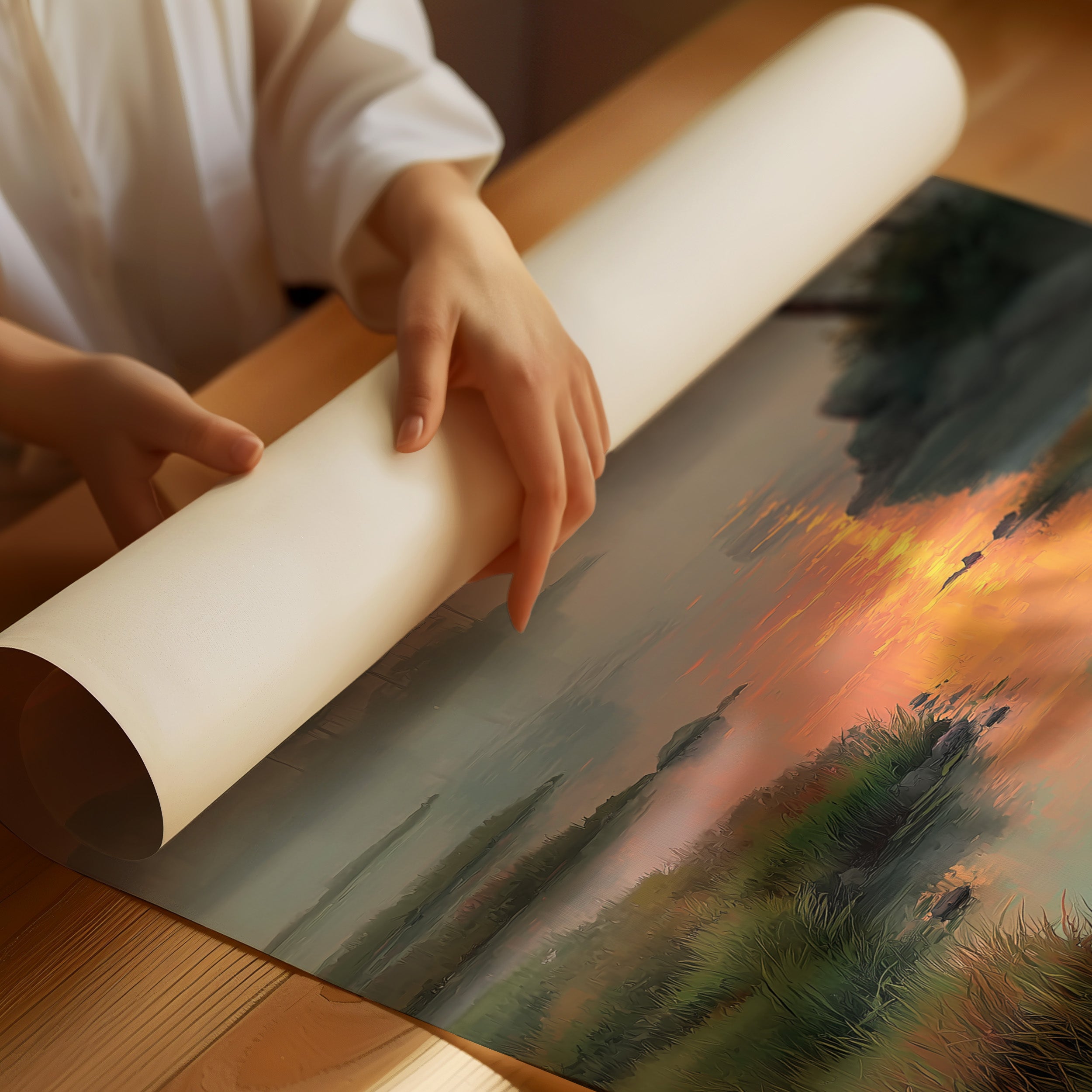 Sunset Lagoon Above Evening Spirits