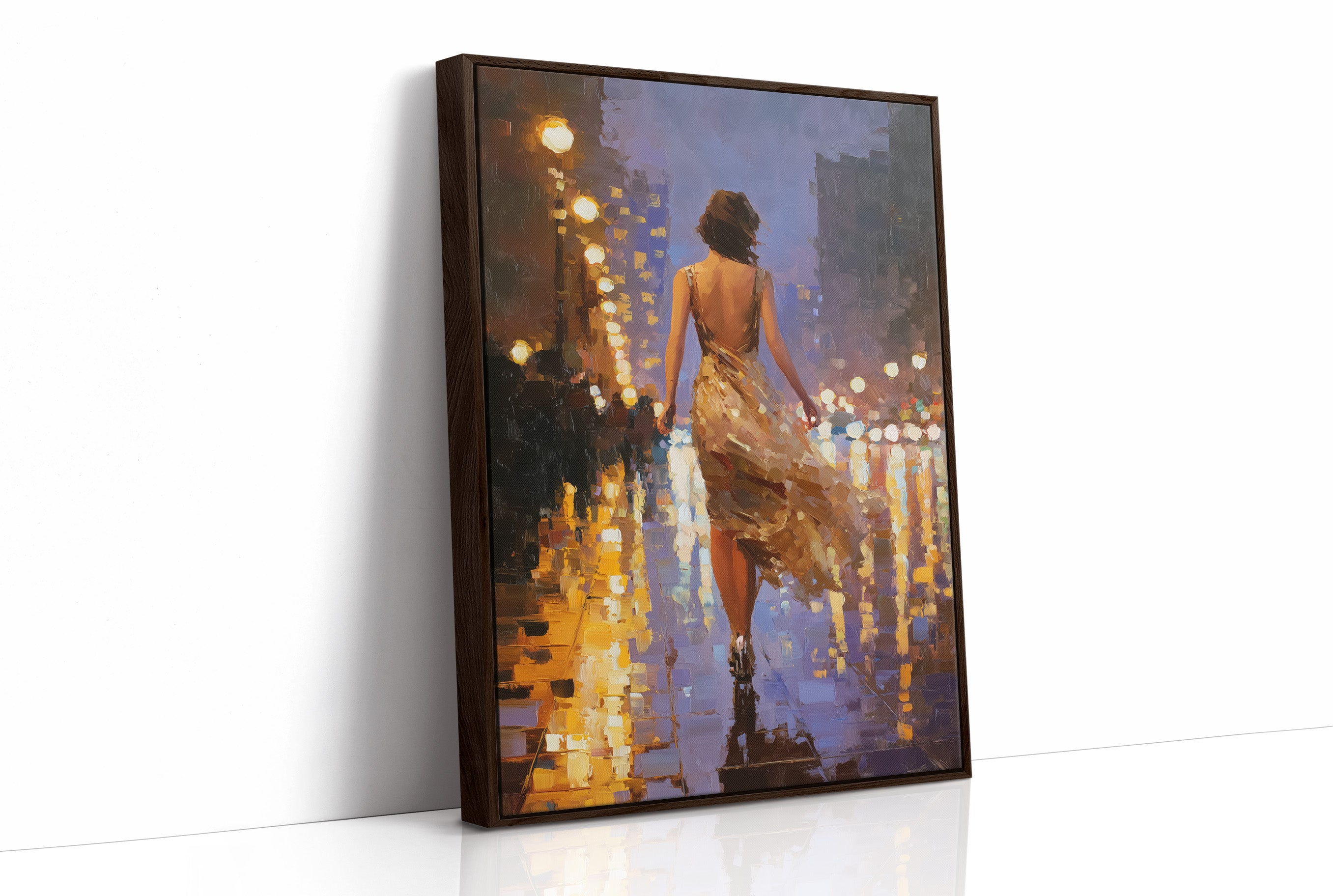 She Walks in City Light