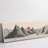 Sun Rises Over Carved Peaks