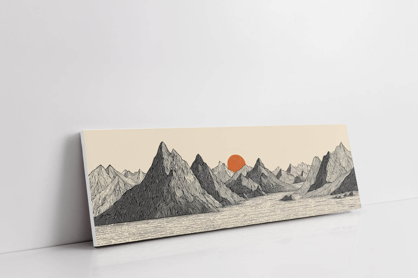 Sun Rises Over Carved Peaks