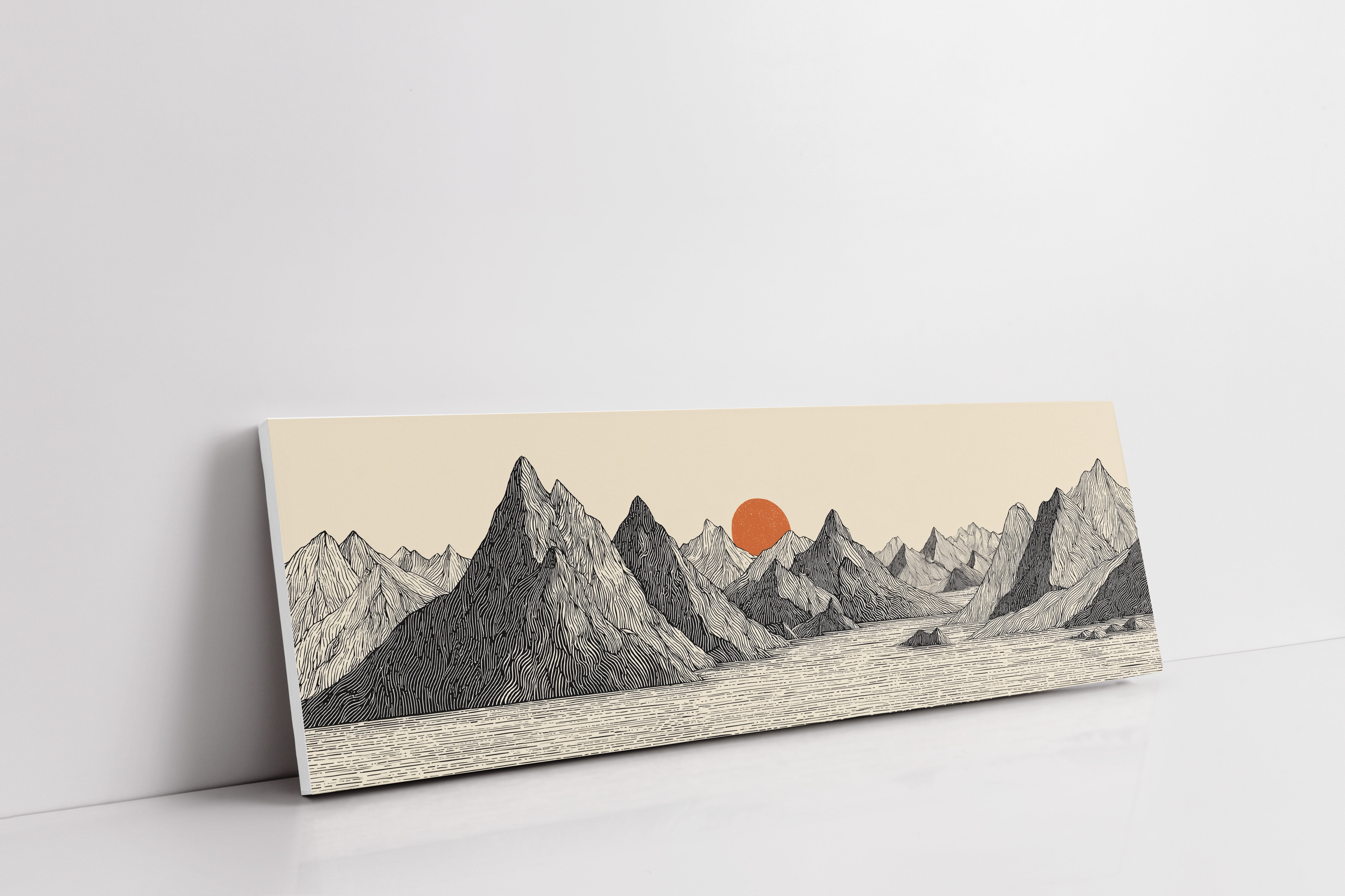Sun Rises Over Carved Peaks
