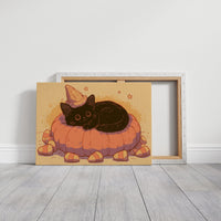 Sleepy Witch Kitten Pumpkin Nap