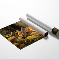 Fawn Dreams Among Golden Blooms