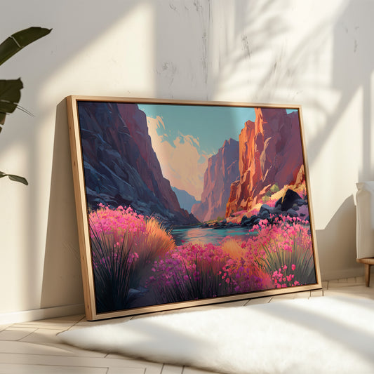 Wild Blooms Paint Desert River Banks