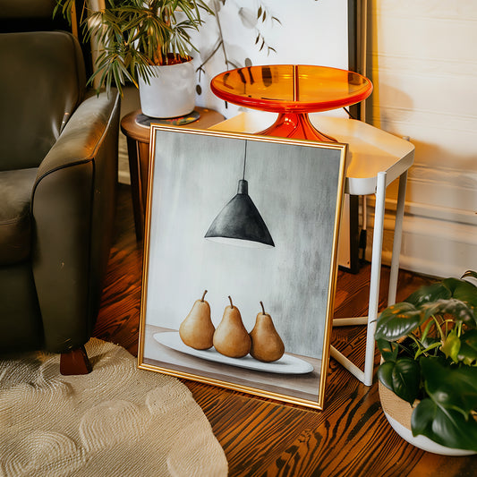 Three Pears Under Industrial Light