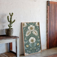 Delicate Blossoms on Verdant Background