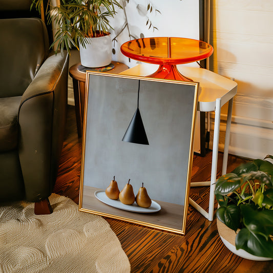 Three Pears Under Modern Light