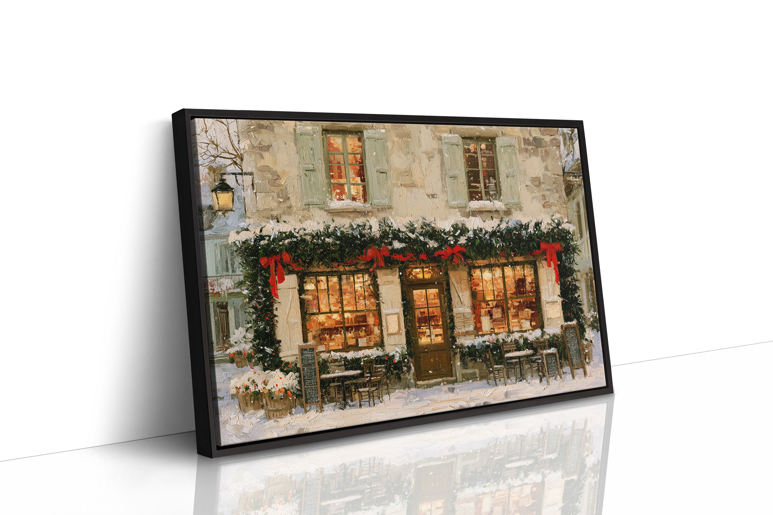 Café Tables In The Snow