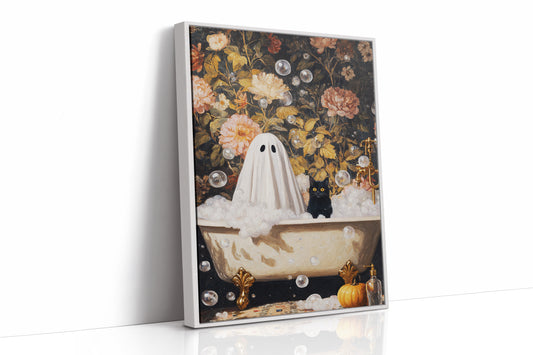 JK1360 - Premium Art Print - White Framed Canvas image 1