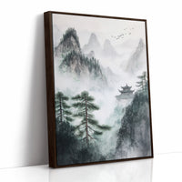 Misty Mountain Landscape – Tranquil Chinese Zen Wall Art