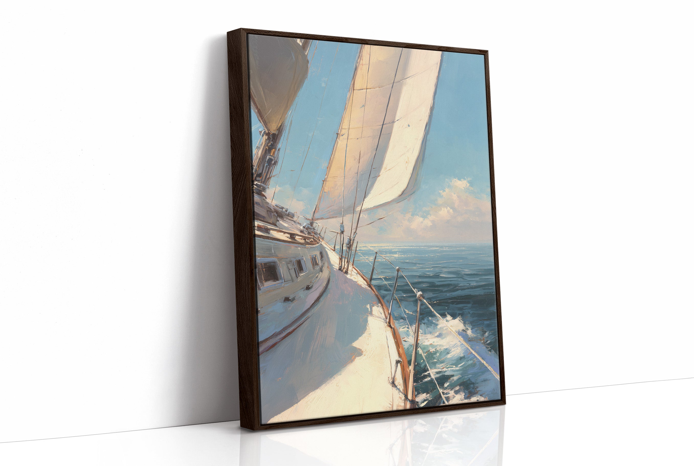 Sails Catch Morning's Azure Promise