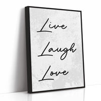 Live Laugh Love Minimalist Script Quote Print