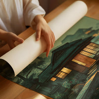 Lanterns Float On Emerald Waters