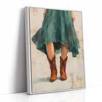 Emerald Twirl Meets Western Leather